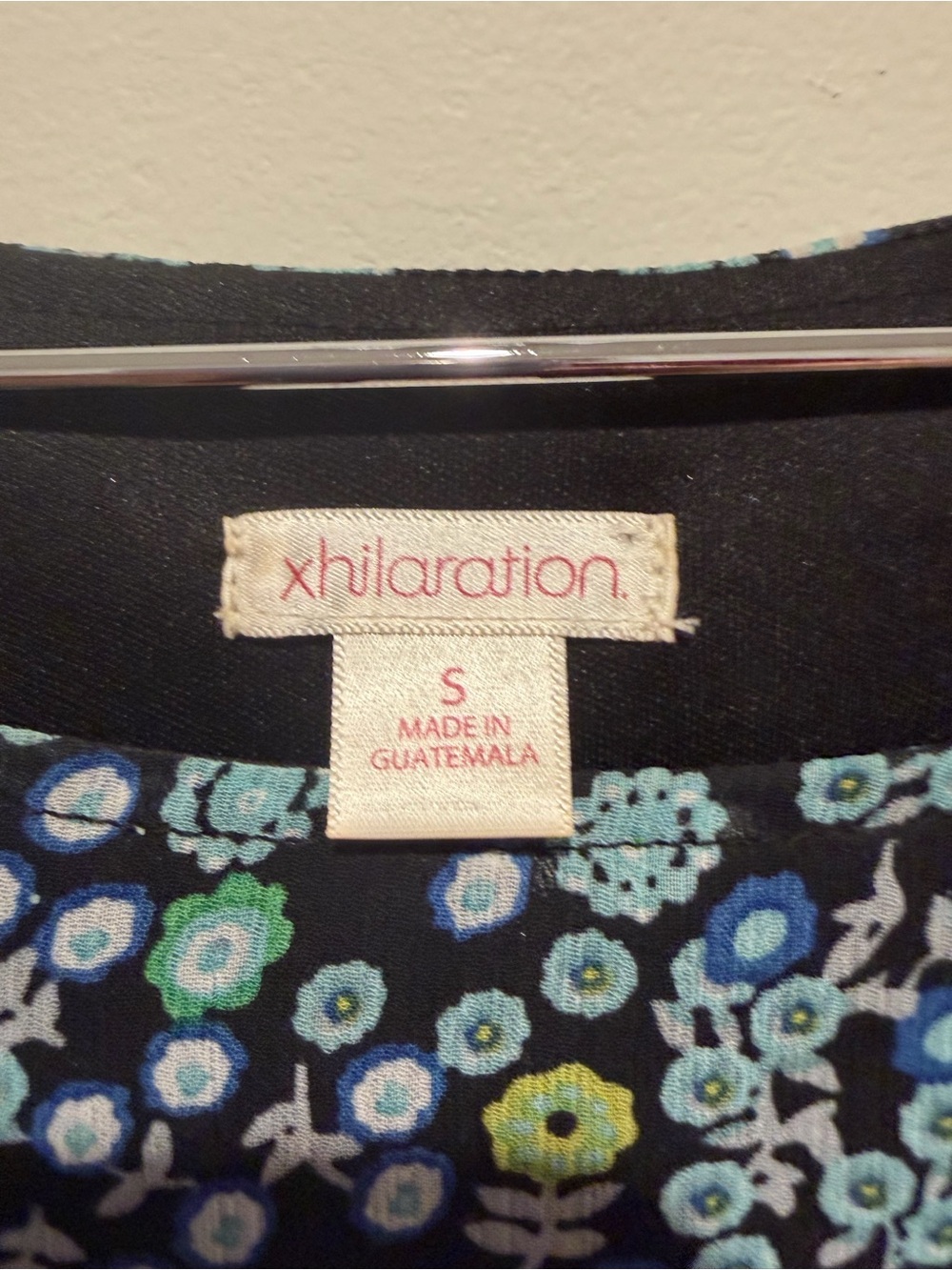Xhilaration Navy Floral Tiered Mini Dress - Picture 2 of 6